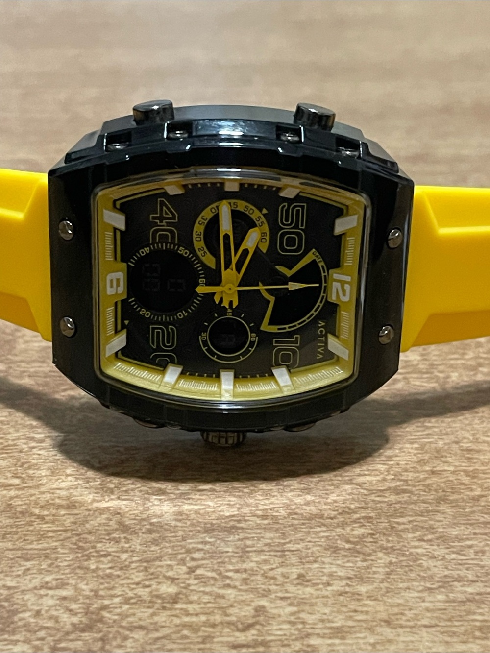 Activa Vion X Invicta Analog Digital Essentials Men's Watch - 45mm, Yellow Black
